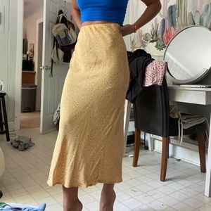 Yellow maxi skirt